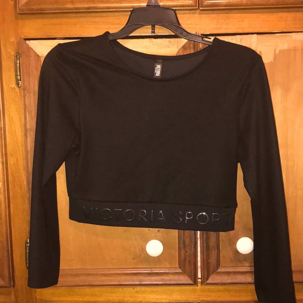 Victoria’s Secret Black long sleeve crop top
